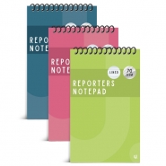 Reporters Note Pad 5inchx8inch 70gsm Colour Asst