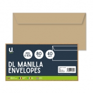 DL Manila Envelopes, 40pk
