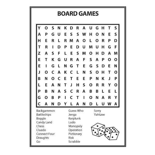 Chess Word Search Puzzle