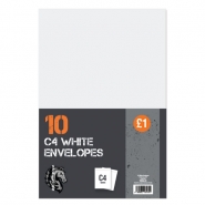 10 C4 White Envelopes