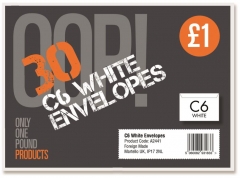 30 C6 White Envelopes