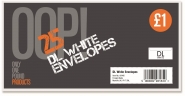 25 DL White Envelopes
