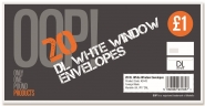 20 DL White Window Envelopes