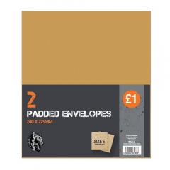 2 Size E Padded Envelopes 220x265mm 2 Size E Padded Envelopes 220x265mm