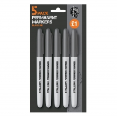 5pk Black Permanent Markers 5pk Black Permanent Markers