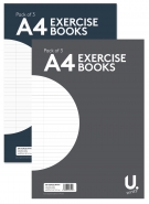 A4 Lined Exercise Book, 3pk