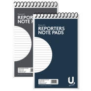 Reporters Note Pad 5inchx8inch, 2pk Asst 1