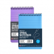 Spiral Note Pad 6inchx4inch, 3pk Asst 1