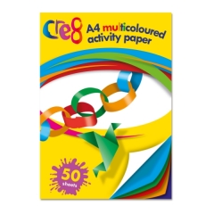 A4 Multi-coloured Activity Paper, 50 sheets A4 Multi-coloured Activity Paper, 50 sheets