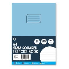 A4 Squared Exercise Book, 5mm Squares A4 Squared Exercise Book, 5mm Squares