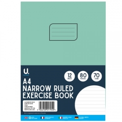 A4 Narrow Ruled Exercise Book A4 Narrow Ruled Exercise Book