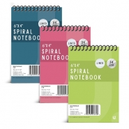 Spiral Notebook 6inchx4inch 4pk Colour Asst 1