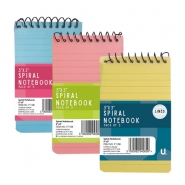 Spiral Notebook 5inchx3inch 5pk Colour Asst 1