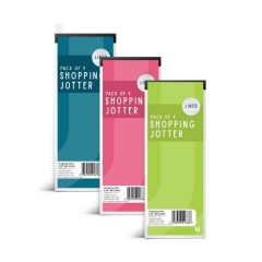 Shopping Jotter 3Inchx8Inch 4pk Colour Asst 1