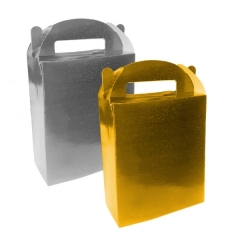 Holographic Gift Box Gold & Silver, 4pk Holographic Gift Box Gold & Silver, 4pk