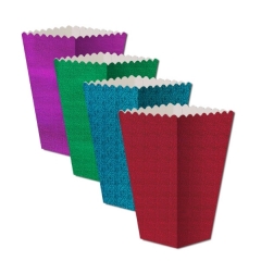 Holographic Popcorn Box Colourful, 8pk Holographic Popcorn Box Colourful, 8pk