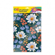 A4 Patterned Floral Card, 10 sheets
