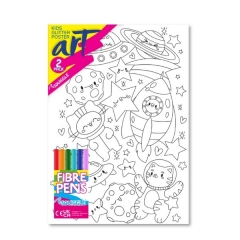 A4 Kids Glitter Poster Art 2pk A4 Kids Glitter Poster Art 2pk
