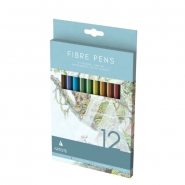 Artist Fibre Pens, 12 Colours