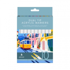 Artist Dual Tip Acrylic Paint Markers, 10pk Artist Dual Tip Acrylic Paint Markers, 10pk