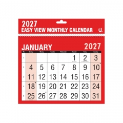 Red & Black Easy View Monthly Planner, 27 x 21cm Red & Black Easy View Monthly Planner, 27 x 21cm