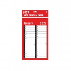 Red & Black A4 Easy View Calendar Red & Black A4 Easy View Calendar