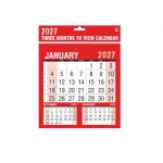 Red & Black Three Month to View Planner, 24 x 25cm Red & Black Three Month to View Planner, 24 x 25cm
