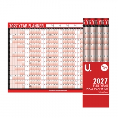 Red & Black Full Year Wall Planner with Pen & Stickers Red & Black Full Year Wall Planner with Pen & Stickers