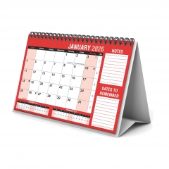 Red & Black Month to View Desktop Planner Red & Black Month to View Desktop Planner
