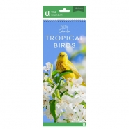 Slim Calendar Tropical Birds, 42 x 15cm