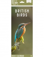 Slim Calendar British Birds, 42 x 15cm