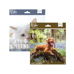 Square Calendar Cats & Dogs, 2 Asst, 28.5 x 28.5cm Square Calendar Cats & Dogs, 2 Asst, 28.5 x 28.5cm