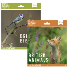 Square Calendar British Wildlife 2 Asst, 28.5 x 28.5cm