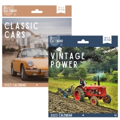 Square Calendar Classic Cars & Transport,2 Asst,28.5 x 28.5cm