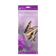 Slim Postal Calendar Butterflies, 30 x 15cm