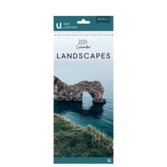 Slim Postal Calendar Landscapes, 30 x 14cm