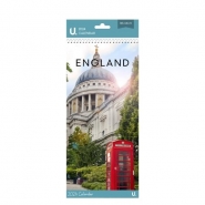 Slim Postal Calendar England, 30 x 15cm
