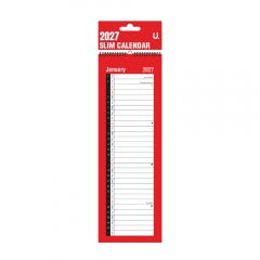 Red & Black Slim Calendar, 16 x 41cm Red & Black Slim Calendar, 16 x 41cm