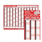 Red & Black Full Year Wall Planner (folded) 85x58cm Red & Black Full Year Wall Planner (folded) 85x58cm
