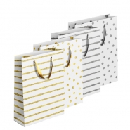 Gold & Silver Patterned Giftbag X-Large, 32x44x9.5cm