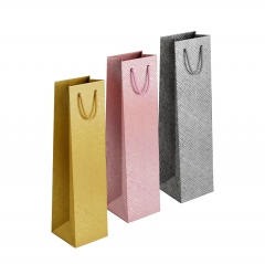 Cross-hatch Embossed Metallic G&S Giftbag Bottle Cross-hatch Embossed Metallic G&S Giftbag Bottle