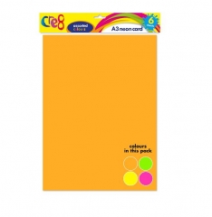 A3 Neon Coloured Card, 6 sheets A3 Neon Coloured Card, 6 sheets