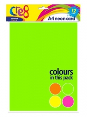 A4 Neon Card, 12 sheets A4 Neon Card, 12 sheets