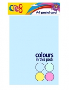 A4 Pastel Card, 12 sheets
