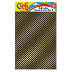 A4 Foiled Black & Gold Card, 5 sheets A4 Foiled Black & Gold Card, 5 sheets