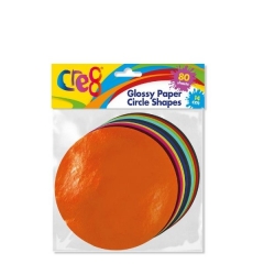 Glossy Paper Circle Shapes, 80 sheets Glossy Paper Circle Shapes, 80 sheets