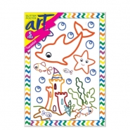 A4 Glitter Poster Art, 5pk asstd