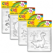 Colour Your Own Puzzle, 4 Assorted Designs
