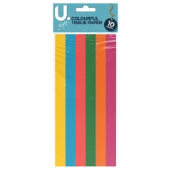 Colourful Tissue Paper, 6 Asst 10 Sheets Colourful Tissue Paper, 6 Asst 10 Sheets