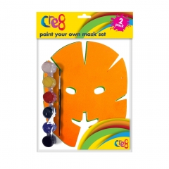 Paint Your Own Mask Set, 2pk Foam with Paintbrush & Paints Paint Your Own Mask Set, 2pk Foam with Paintbrush & Paints